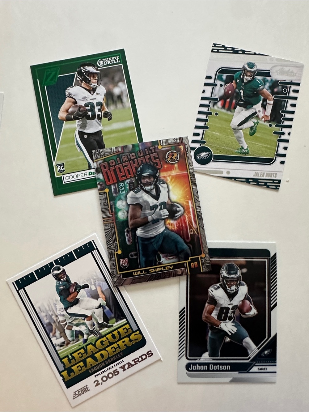 Philadelphia Eagles 16 Card Lot – Rookies Inserts Panini Score NFL